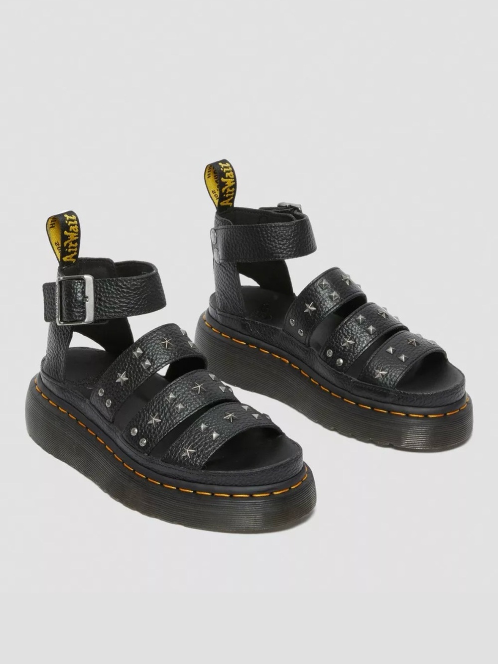 Dr. Martens Woman’s Black Star-Studded Platform Sandals